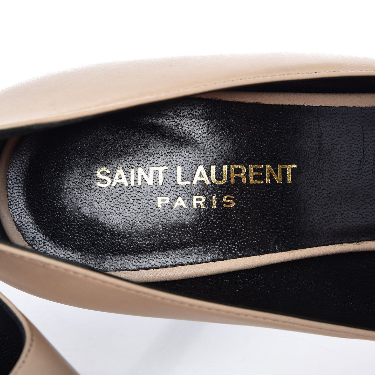 Mat Glossy Nappa Cap Toe Paris 105 Pumps 40.5 Nude Powder Black