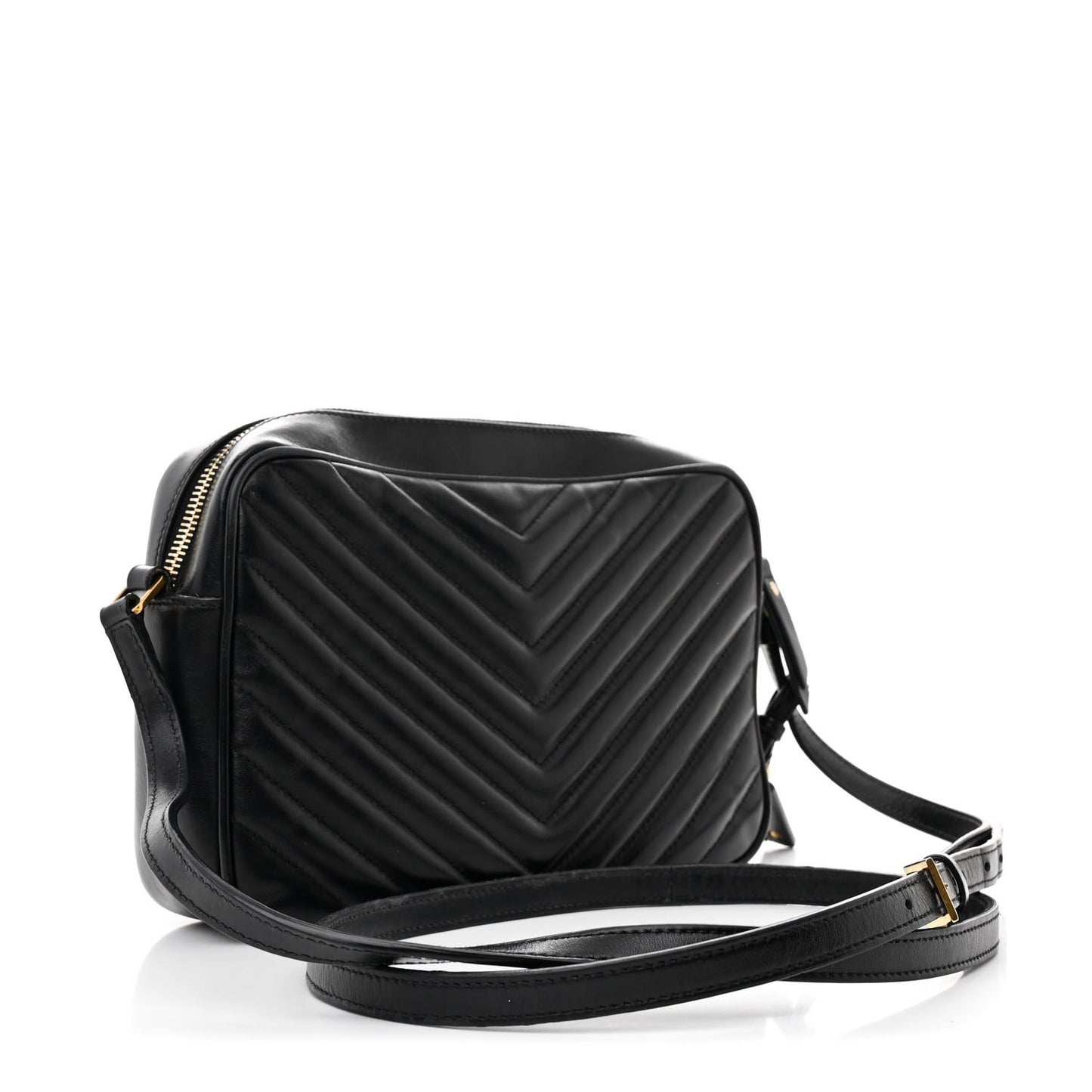 Calfskin Matelasse Monogram Lou Camera Bag Black