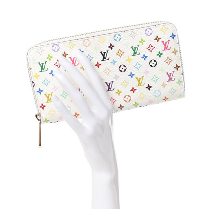 Louis Vuitton Monogram Multicolor Zippy Wallet White Litchi 2 of 7
