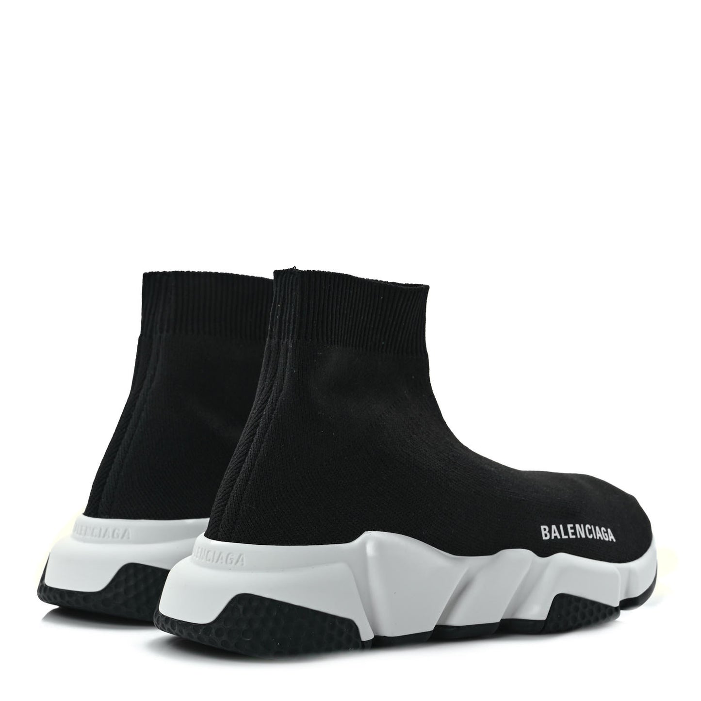 Neoprene Knit Womens Speed Sneakers 36 Black White