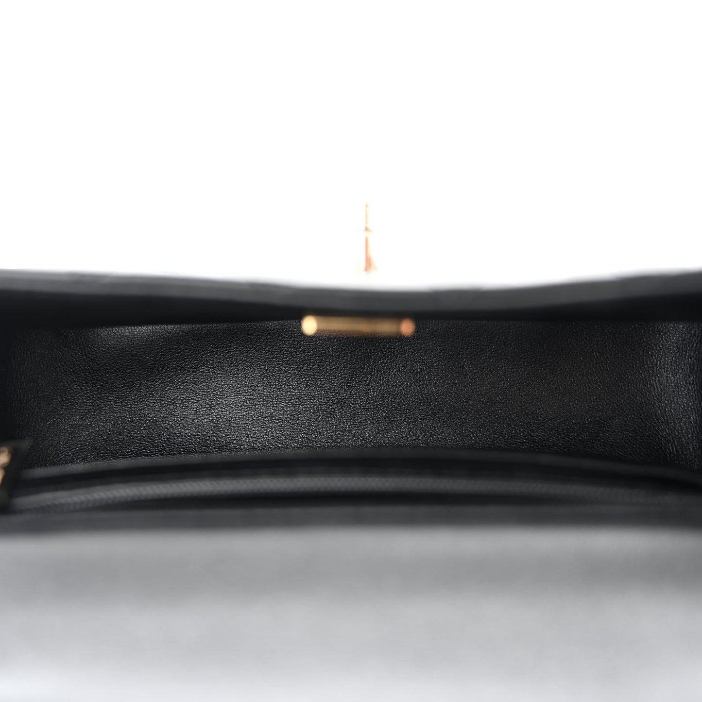 Lambskin Quilted Mini Top Handle Rectangular Flap Black