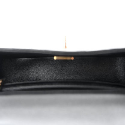 Chanel Lambskin Quilted Mini Top Handle Rectangular Flap Black 5 of 11