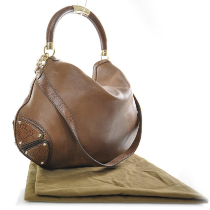 Gucci Leather Large Indy Top Handle Hobo Brown 3 of 9