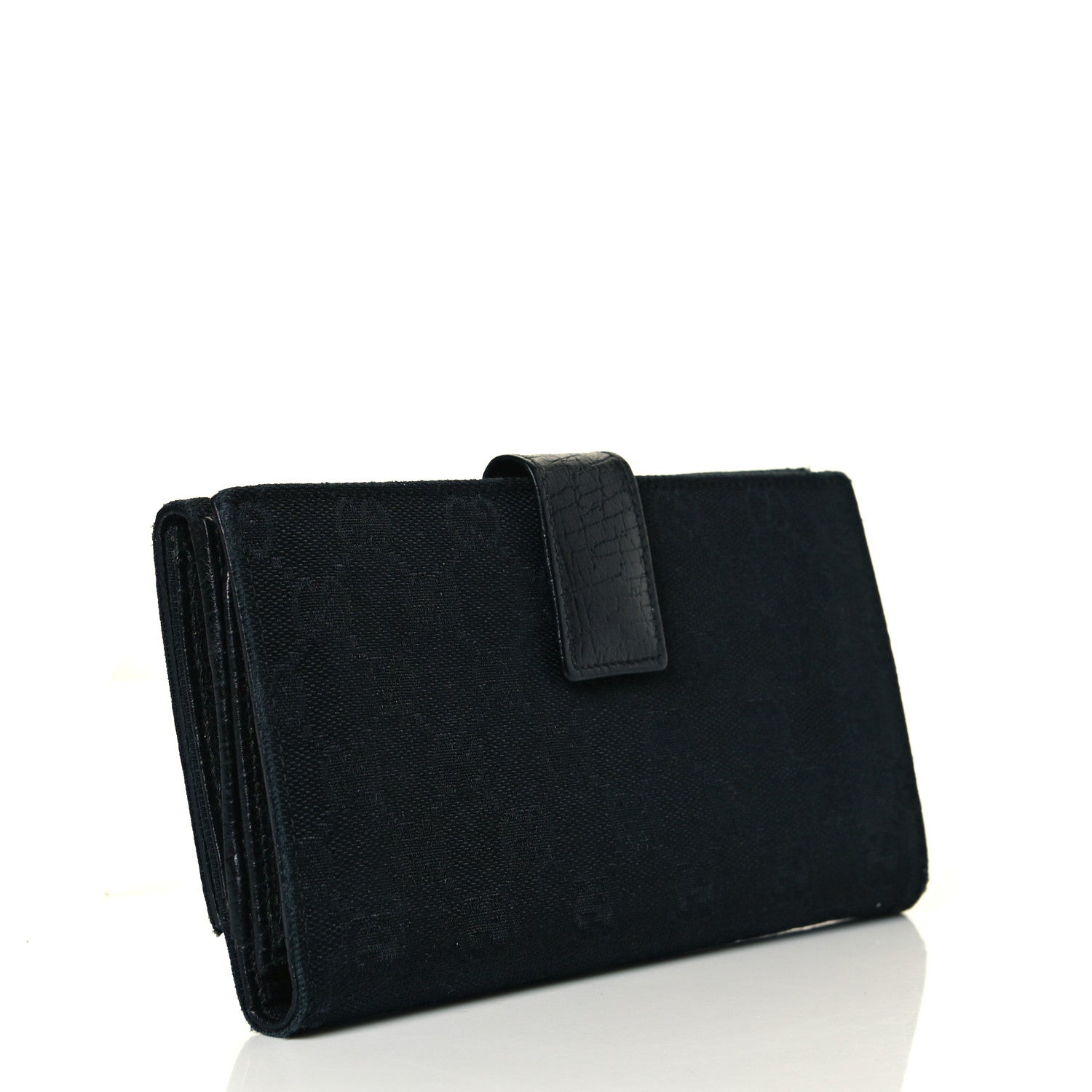 Gucci Monogram Hasler Continental Wallet Black 3 of 11