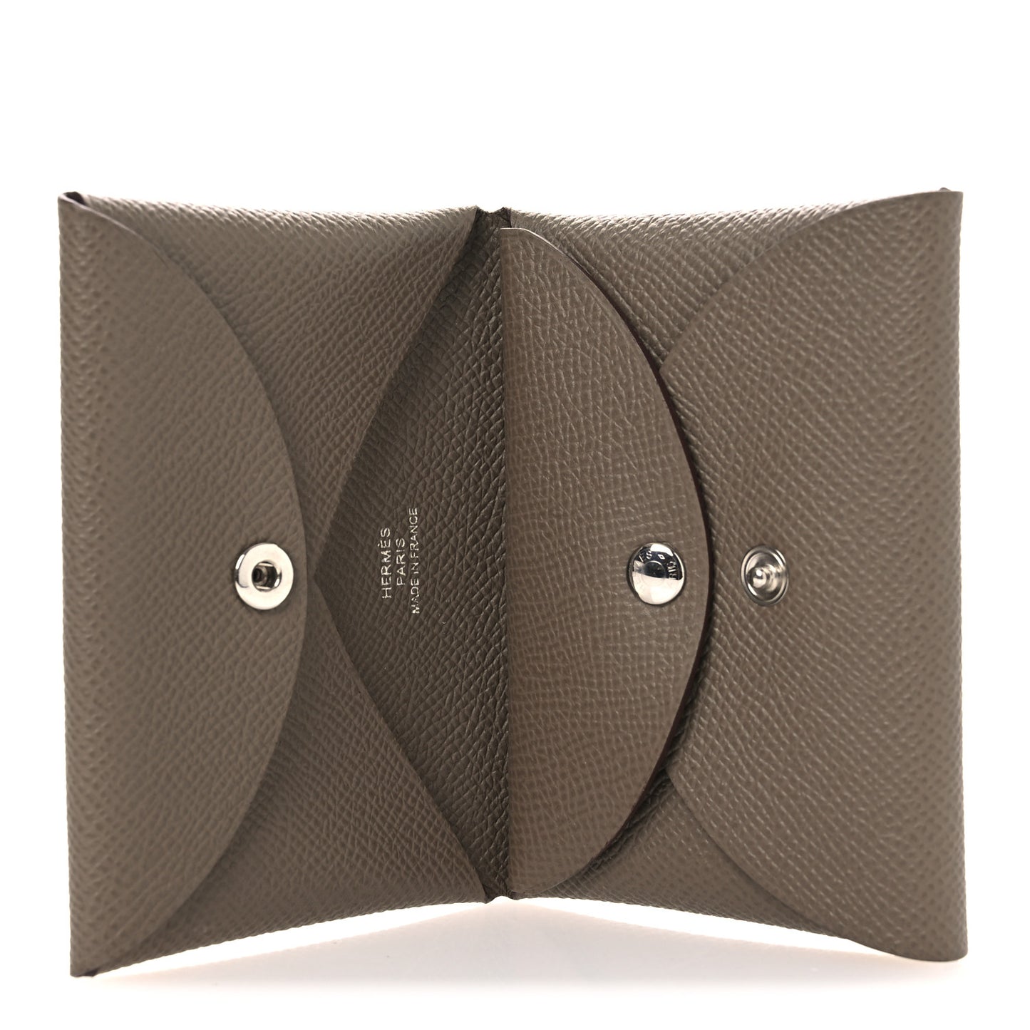 Epsom Calvi Duo Card Case Etoupe