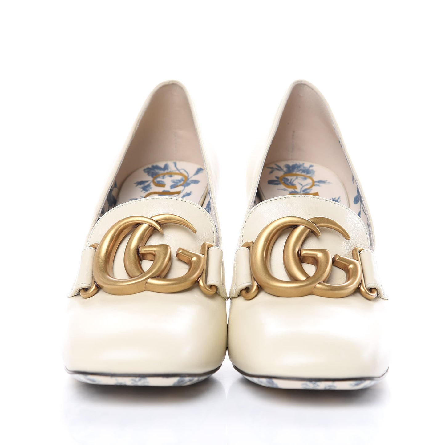 Malaga Kid GG Victoire 95mm Loafer Pumps 35.5 Vintage White
