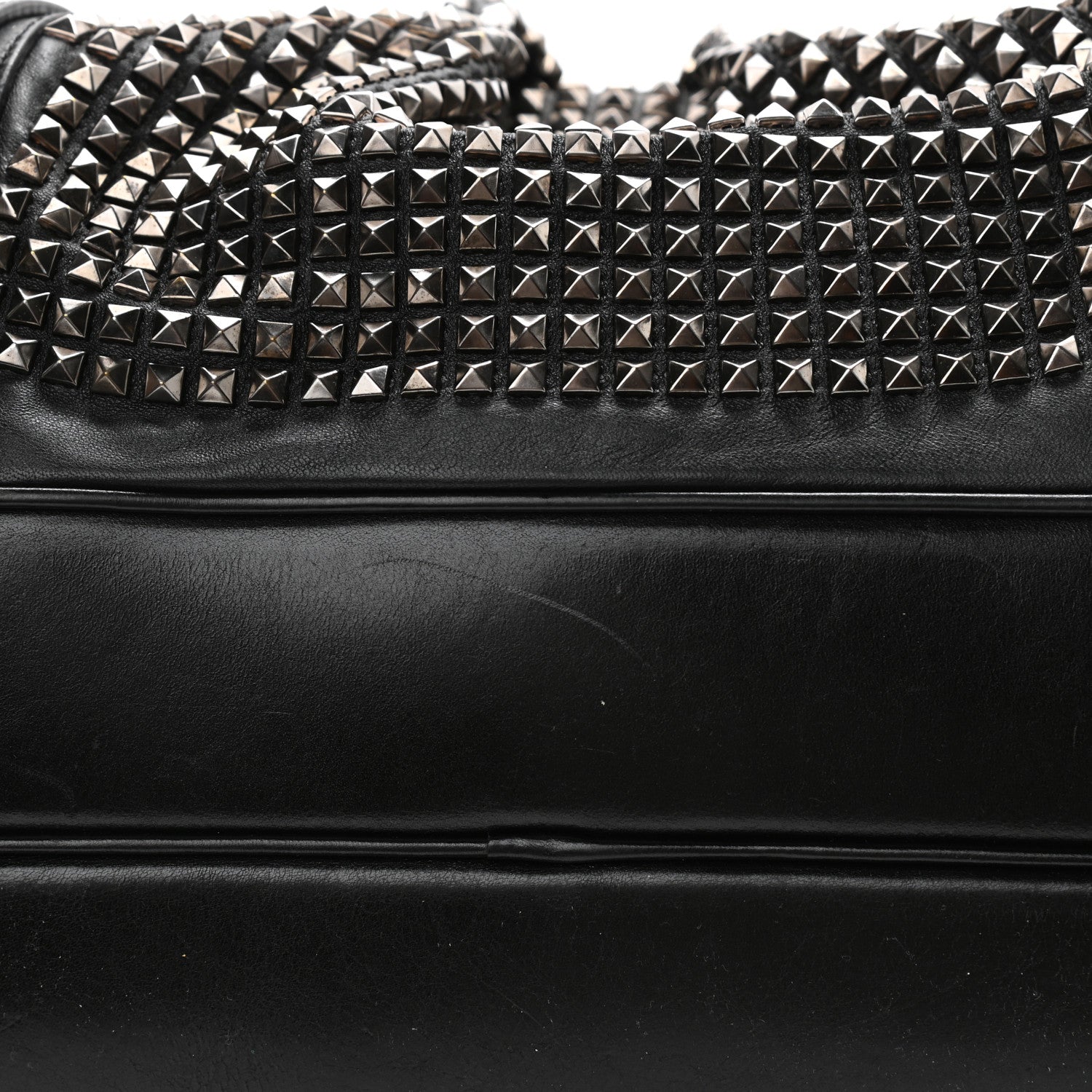 Burberry Prorsum Calfskin Studded Knight Satchel Black 12 of 15