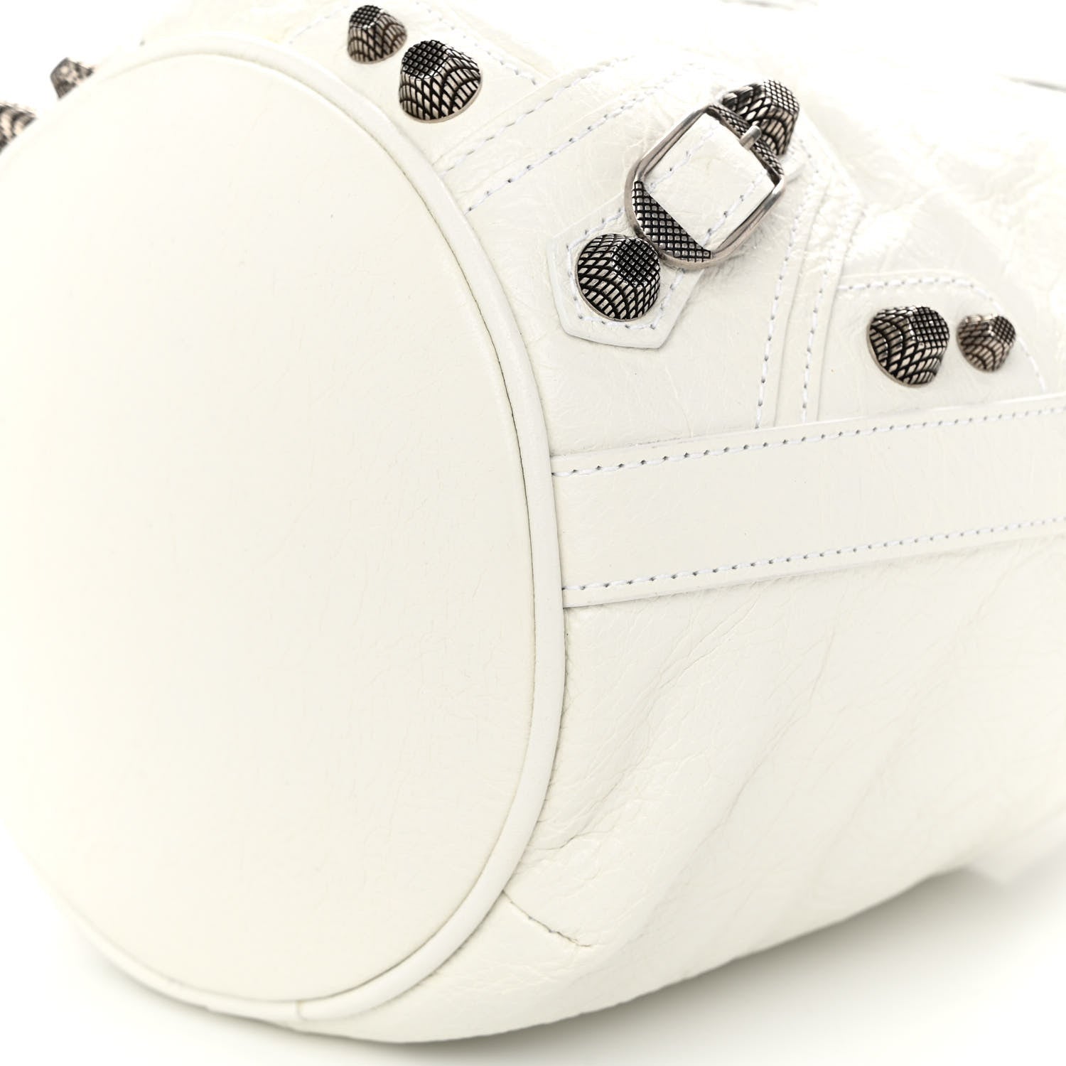 Balenciaga Agneau Arena Le Cagole Bucket Bag XS Optic White 10 of 13