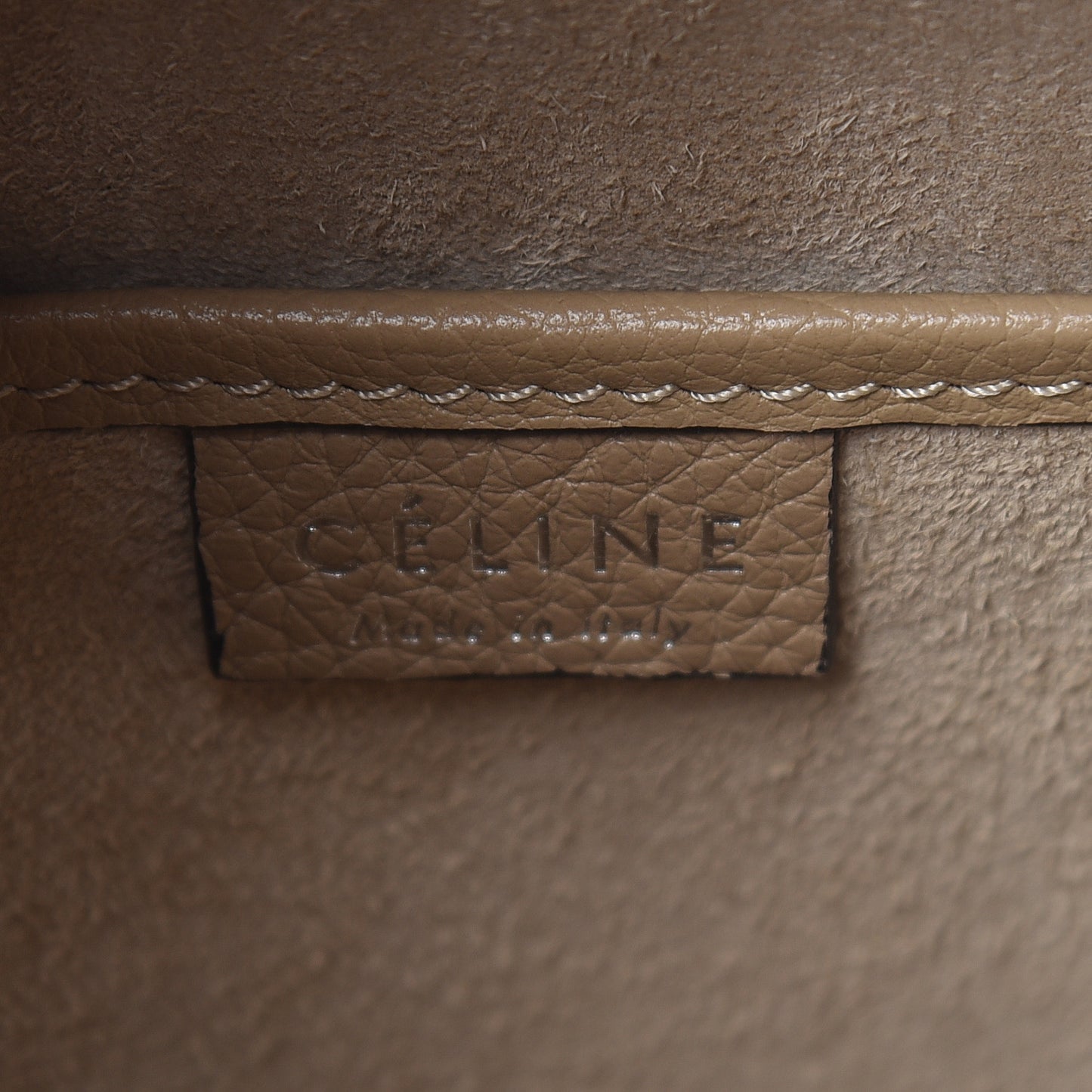 Drummed Calfskin Nano Luggage Dune