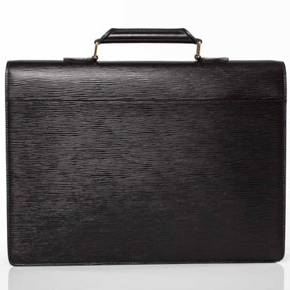 Louis Vuitton Epi Serviette Ambassadeur Briefcase Black 3 of 10