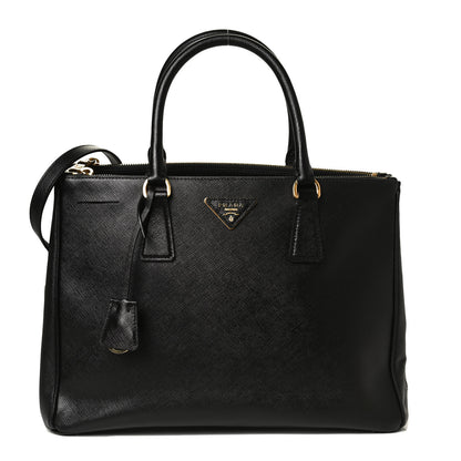 Prada Saffiano Medium Galleria Double Zip Tote Black 1 of 11