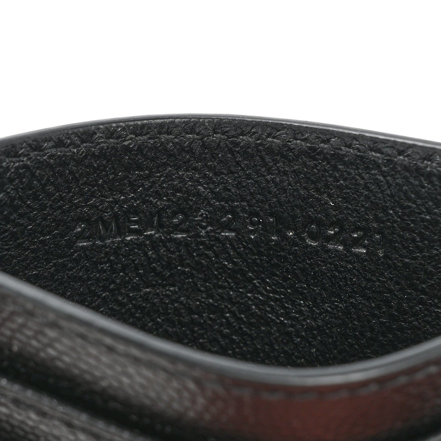 Saint Laurent Grain De Poudre Matelasse Chevron Monogram Credit Card Case Black 7 of 9