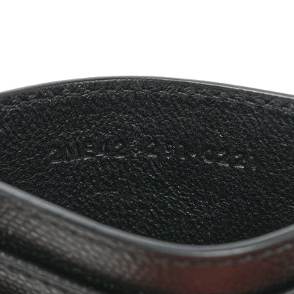 Saint Laurent Grain De Poudre Matelasse Chevron Monogram Credit Card Case Black 7 of 9