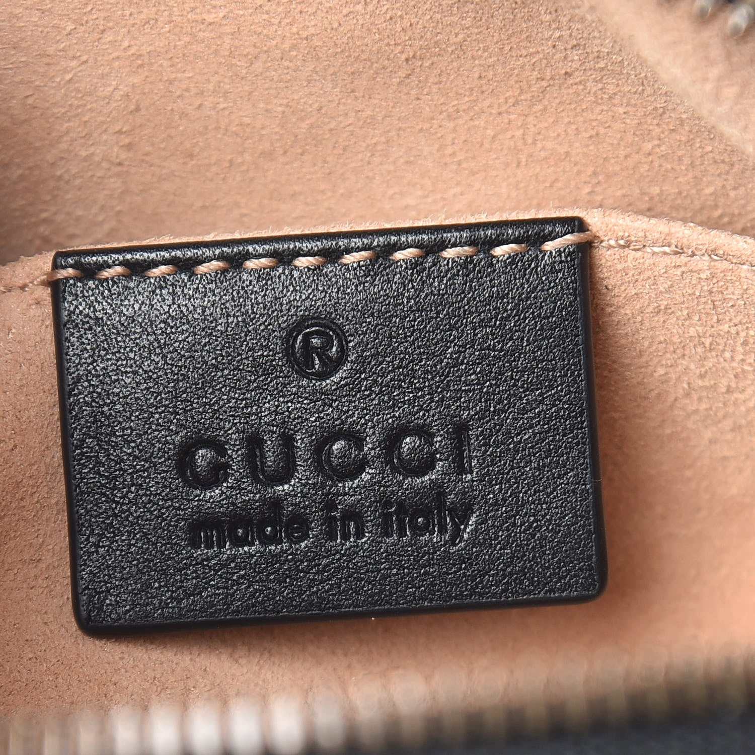 Gucci Calfskin Matelasse GG Marmont Belt Bag 85 34 Black 8 of 12