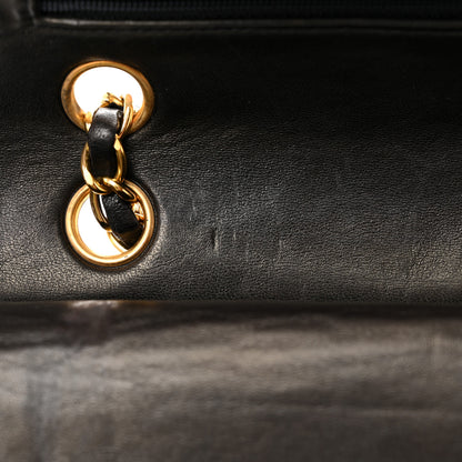 Chanel Lambskin Quilted Medium Double Flap Black 17 of 23