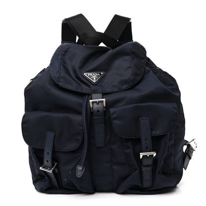 Prada Re-Nylon Saffiano Medium Backpack Blue Black 1 of 11