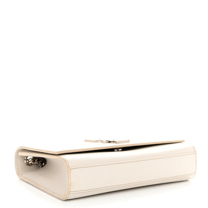 Saint Laurent Grain De Poudre Medium Classic Monogram Kate Satchel Icy White 4 of 11