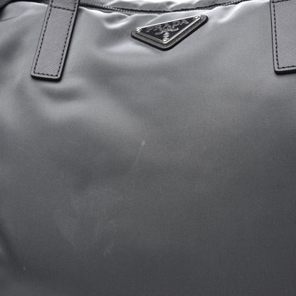Prada Tessuto Nylon Saffiano Tote Ardesia 10 of 11