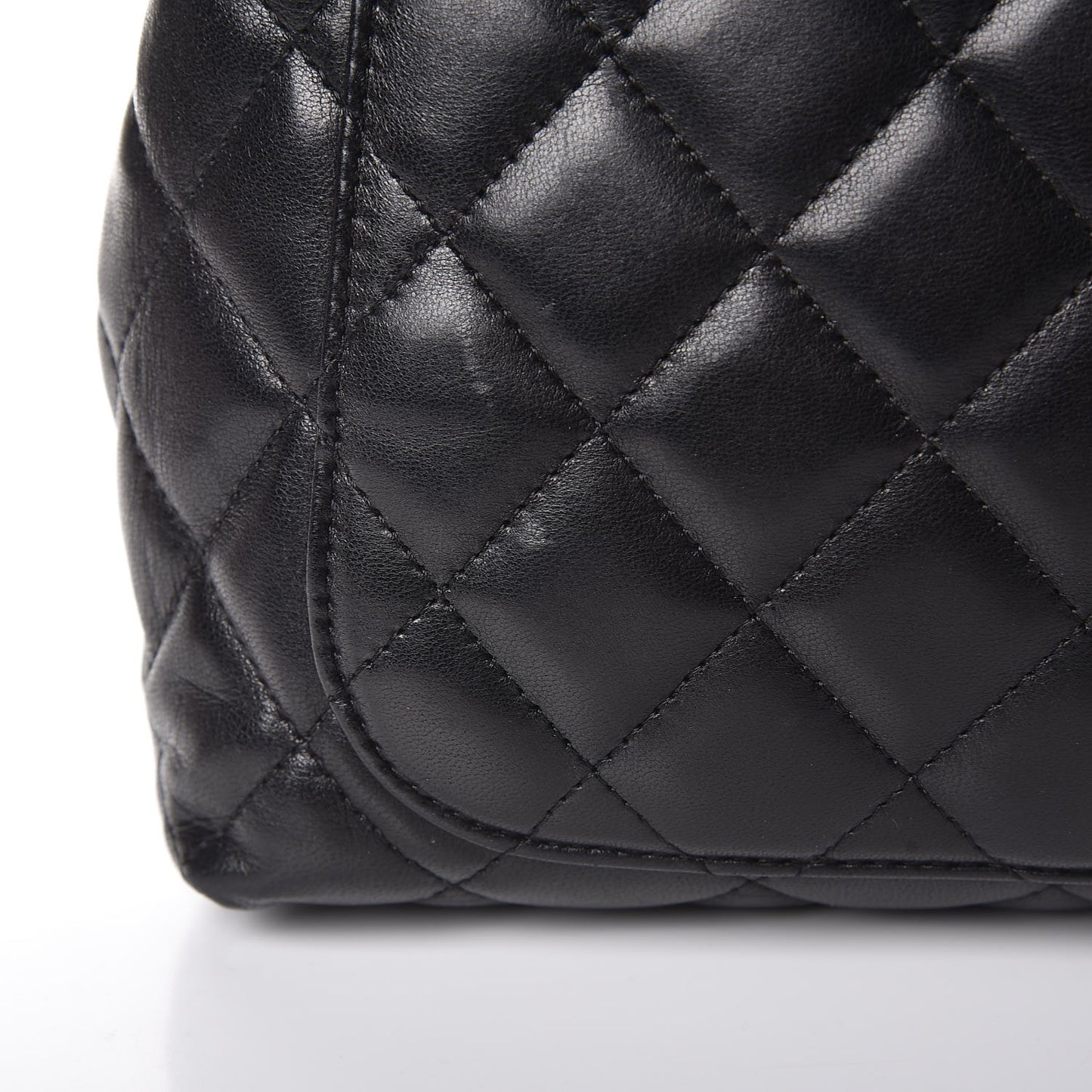 Lambskin Quilted Medium Kelly Flap Black