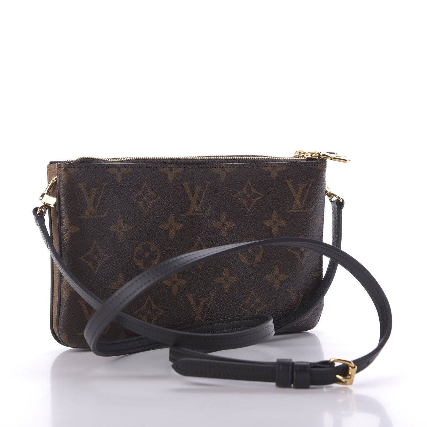 Reverse Monogram Giant Double Zip Pochette