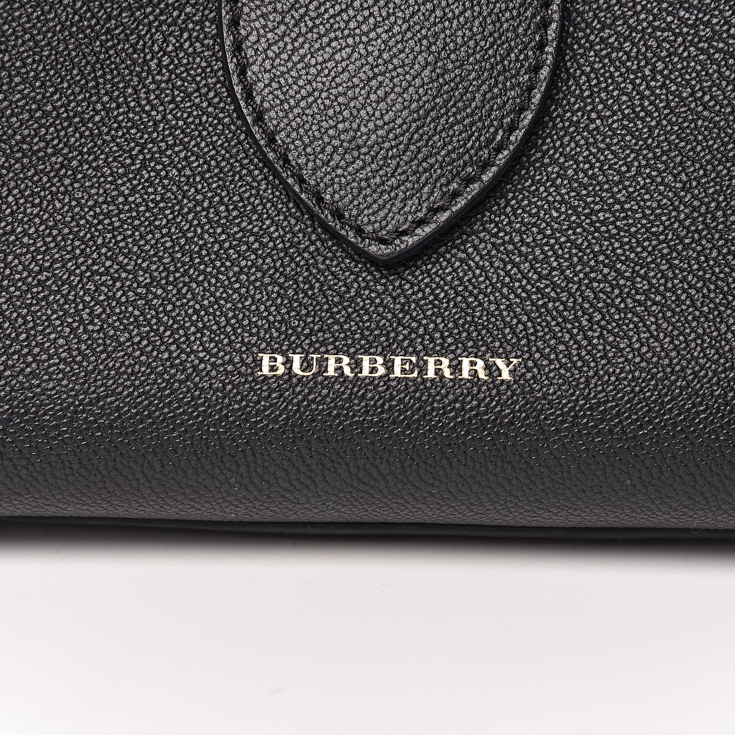 Burberry Soft Grain Calfskin Small Buckle Tote Black 12 of 12