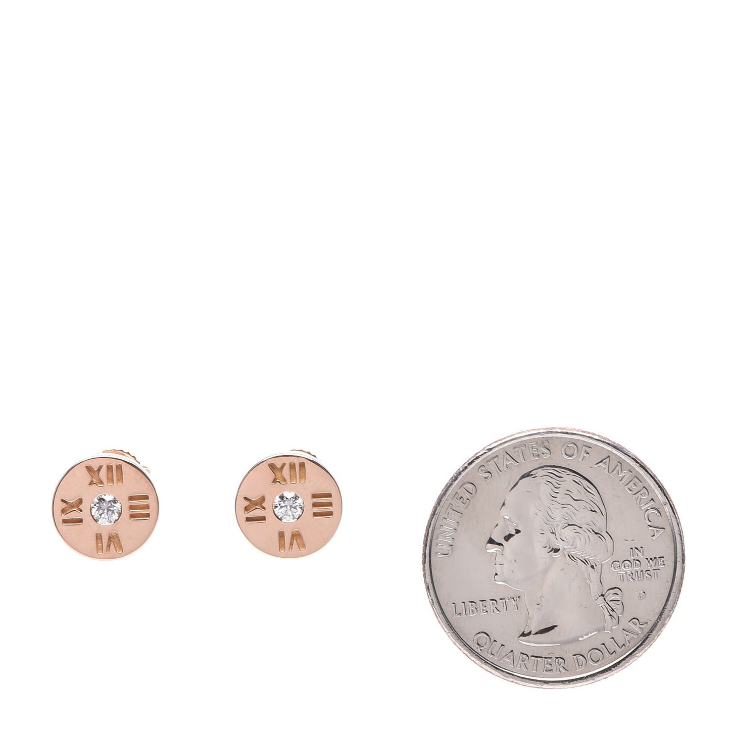 18K Rose Gold Diamond Mini Atlas Earrings
