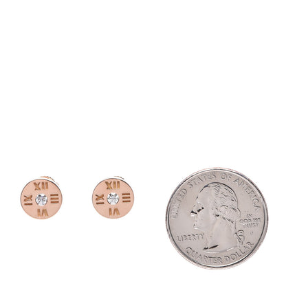 Tiffany 18K Rose Gold Diamond Mini Atlas Earrings 2 of 6