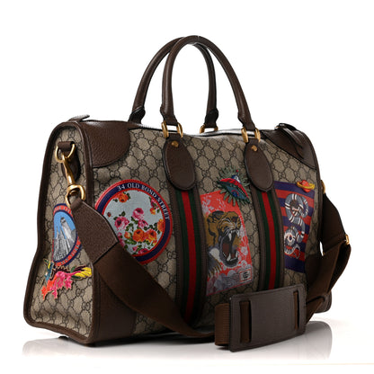 Gucci Soft GG Supreme Monogram Courrier Medium Duffle Bag Beige New Acero Multicolor 2 of 8