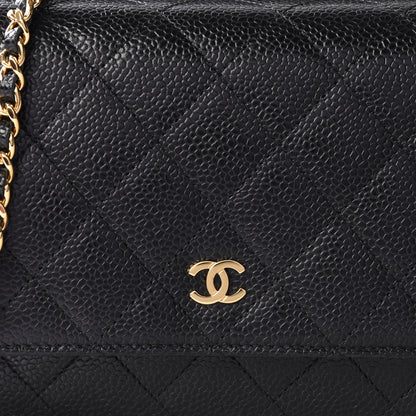 Chanel Caviar Quilted Wallet On Chain WOC Black 11 of 12