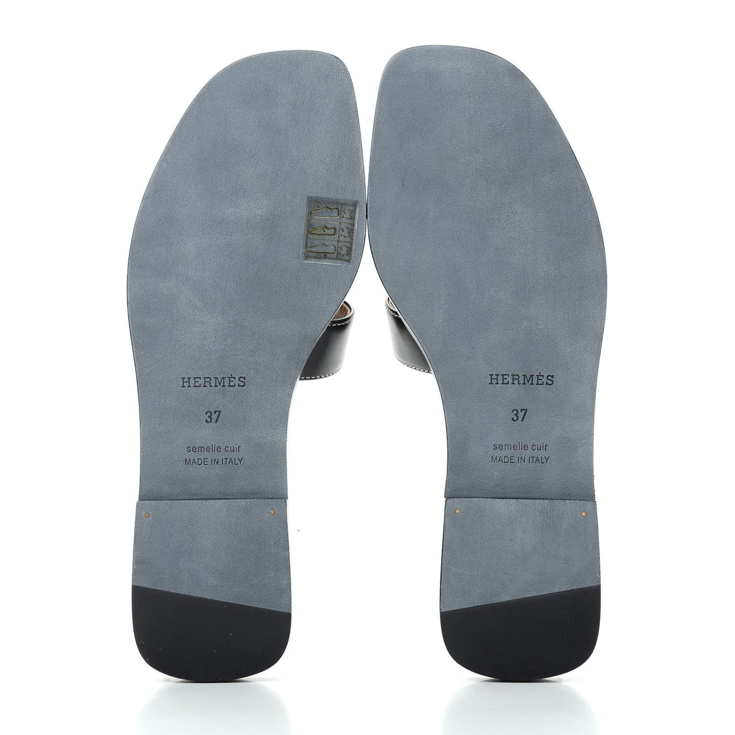 Box Calfskin Oran Sandals 37 Black