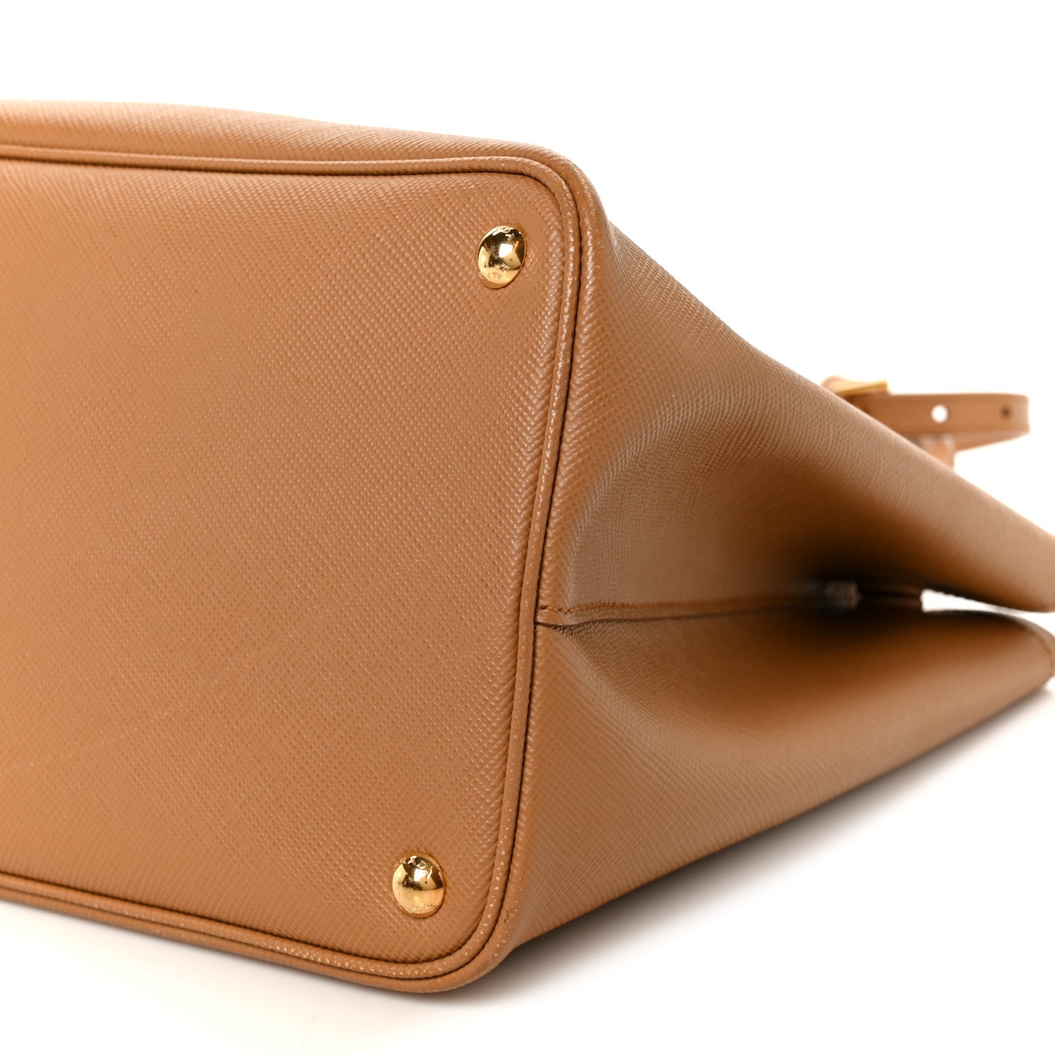 Prada Saffiano Cuir Large Double Bag Caramel Fuoco 12 of 12