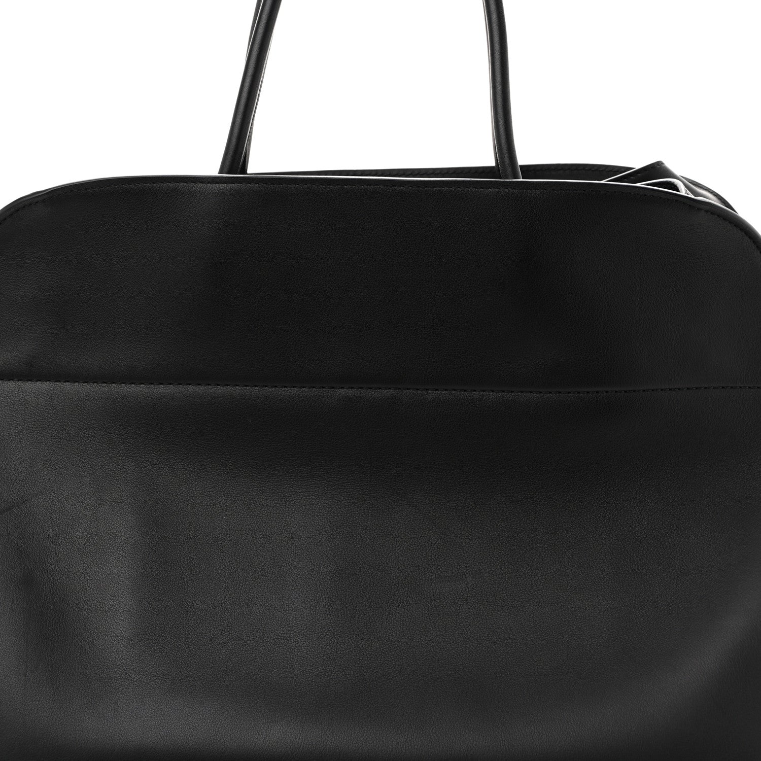 The Row Polished Saddle Calfskin Soft Margaux 17 Black 7 of 12