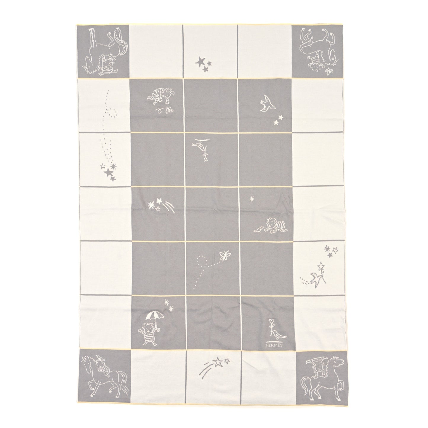 Cotton Cabriole Blanket Gris Perle