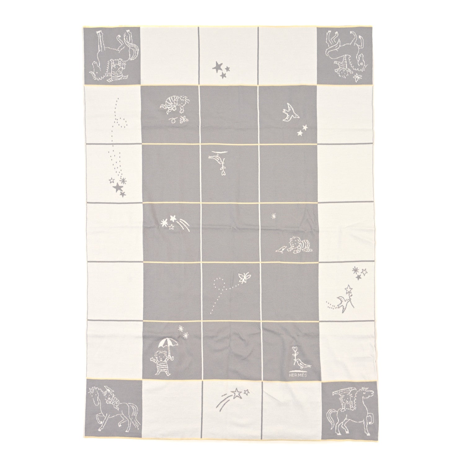 Hermes Cotton Cabriole Blanket Gris Perle 1 of 3