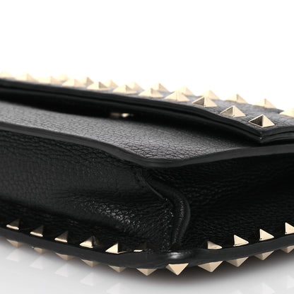 Valentino Garavani Vitello Rockstud Side Slip Crossbody Black 9 of 14