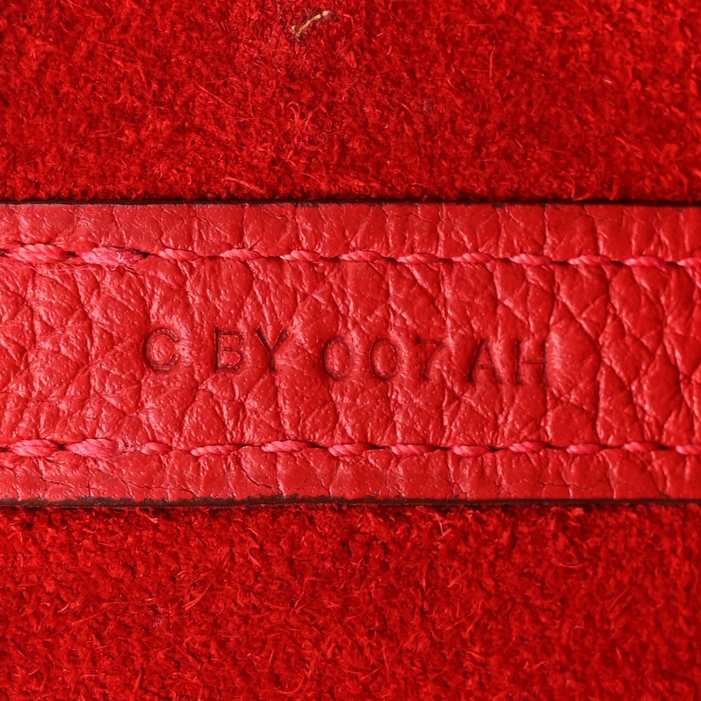 Taurillon Clemence Picotin Lock 22 MM Rouge Casaque