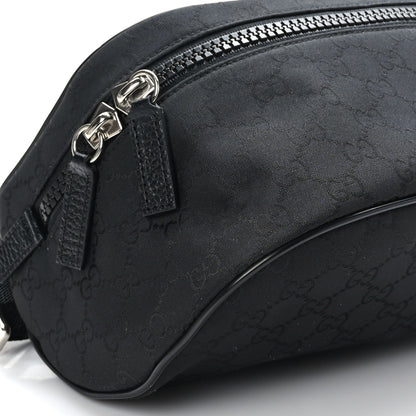 Gucci Nylon Monogram Fanny Pack Belt Bag Black 8 of 10
