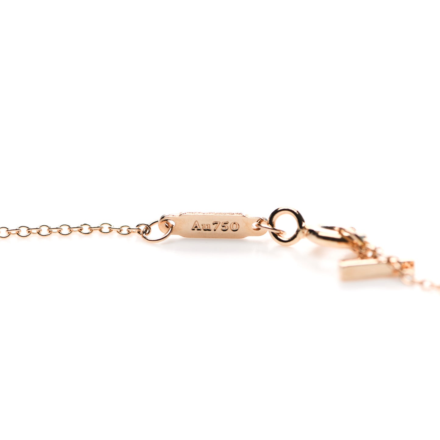 18K Rose Gold Large T Smile Pendant Necklace