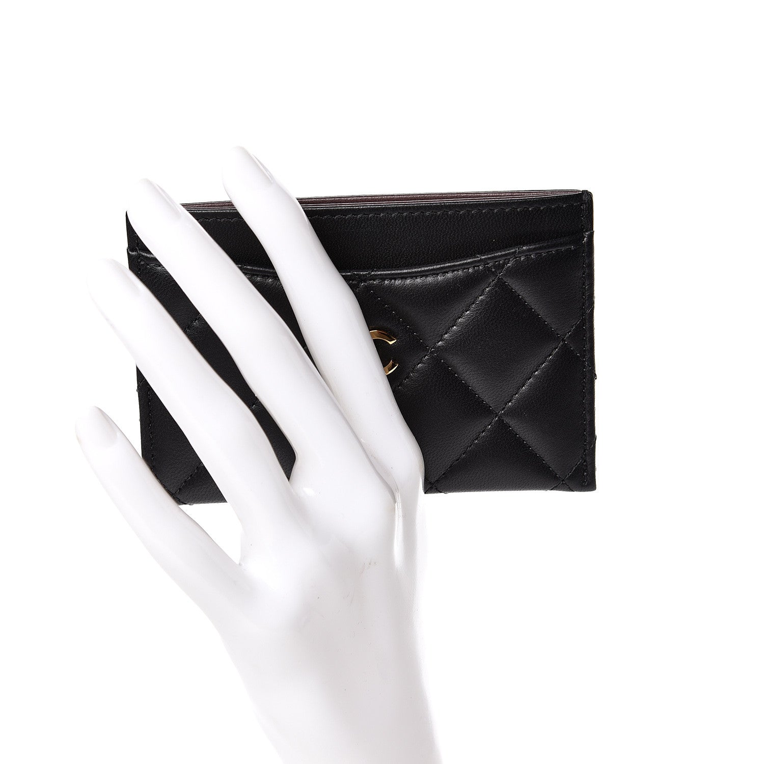 Chanel Lambskin Quilted Card Holder Black 2 of 8