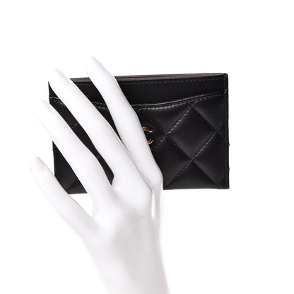 Chanel Lambskin Quilted Card Holder Black 2 of 8