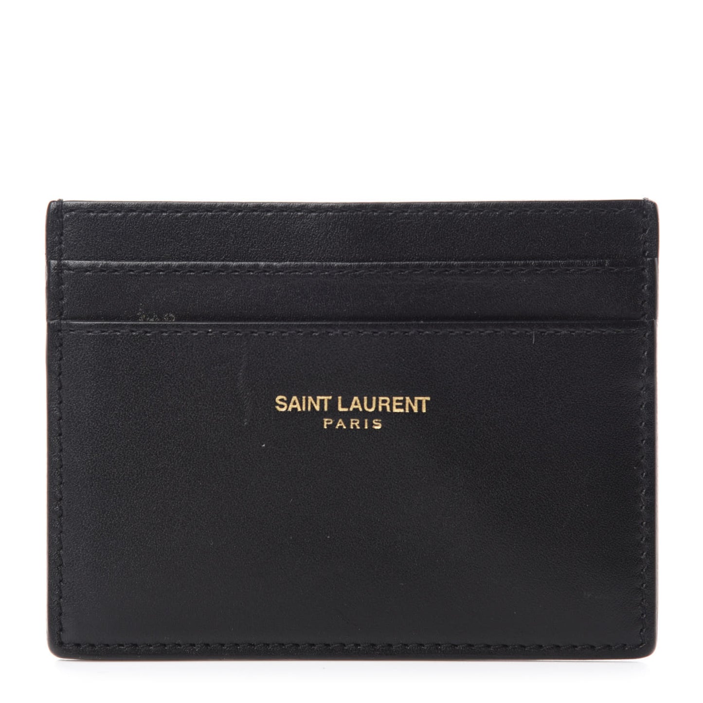 Calfskin Credit Card Case Black