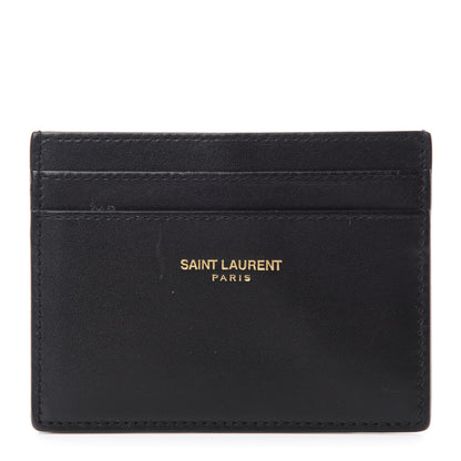 Saint Laurent Calfskin Credit Card Case Black 1 of 9