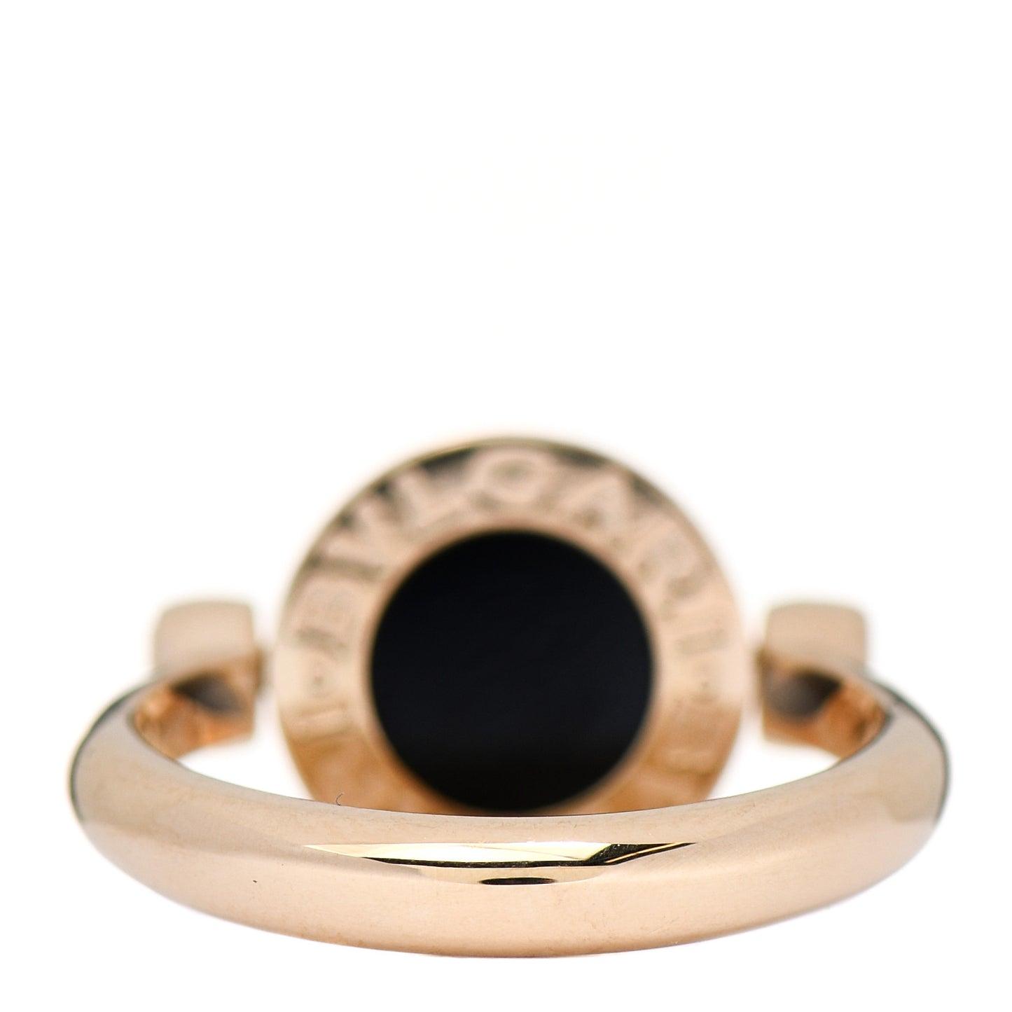 18K Yellow Gold Mother of Pearl Black Onyx BVLGARI BVLGARI Ring 50 5.25