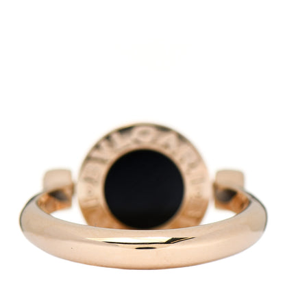 Bulgari 18K Yellow Gold Mother of Pearl Black Onyx BVLGARI BVLGARI Ring 50 5.25 4 of 6