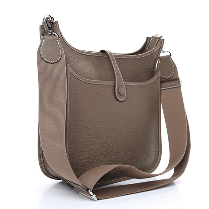 Hermes Taurillon Clemence Evelyne III PM Etoupe 2 of 9