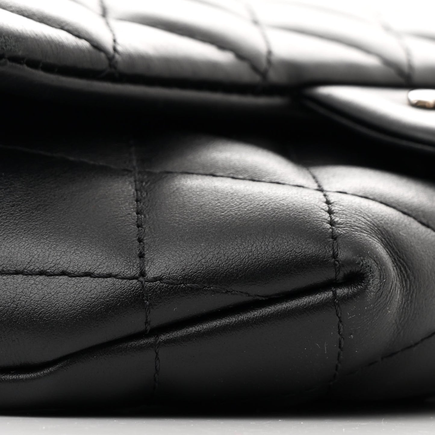 Calfskin Quilted CC Uniform Flap Belt Bag Black