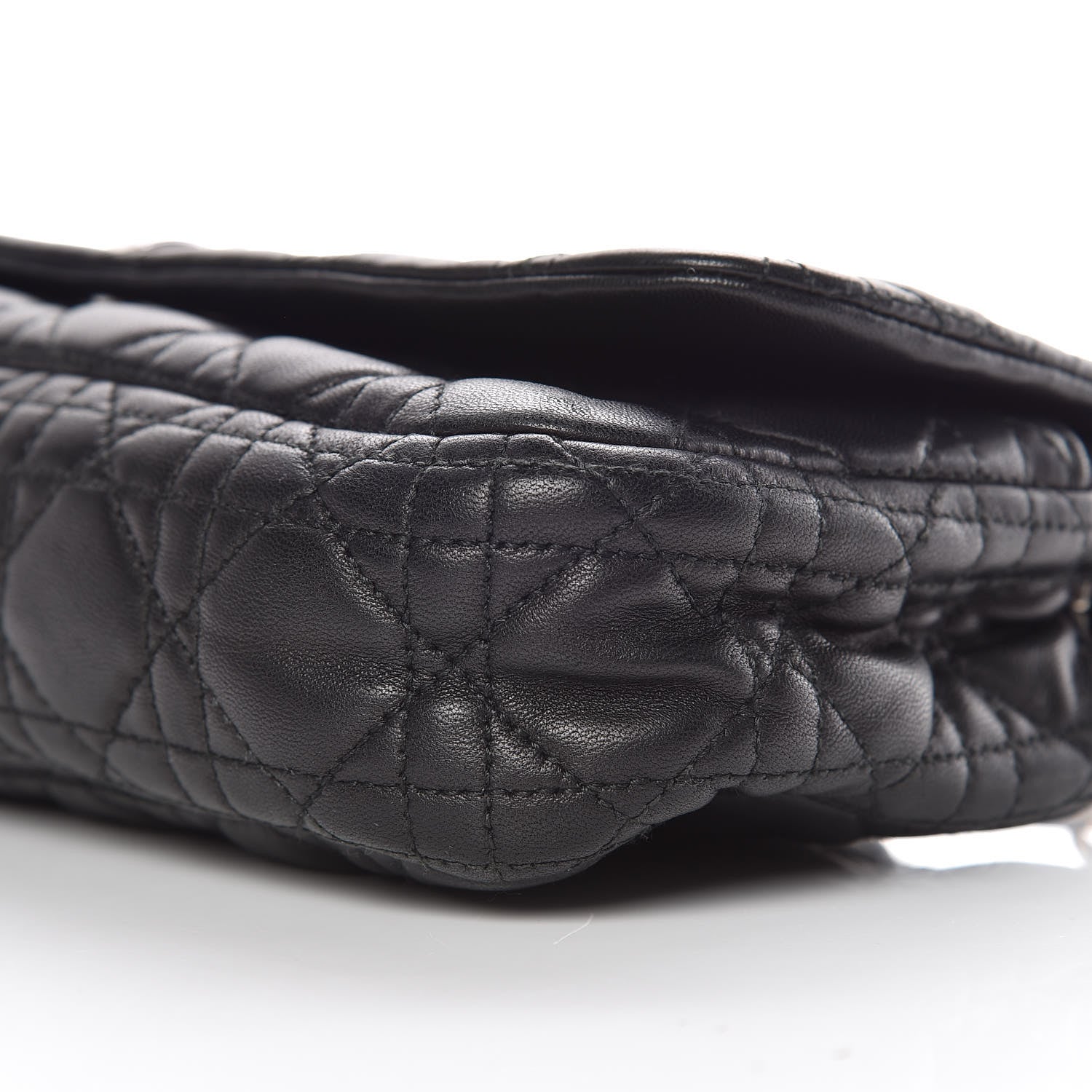 Christian Dior Lambskin Cannage Small Rendezvous Flap Black 6 of 11