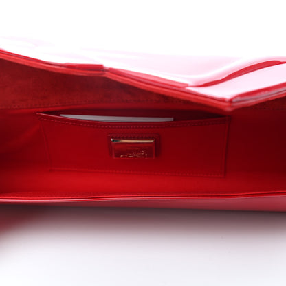 Christian Louboutin Patent So Kate Baguette Clutch Fraise 4 of 7