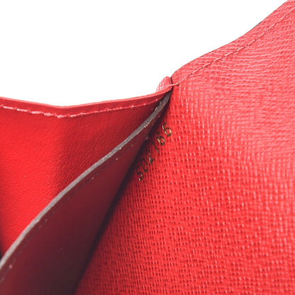 Louis Vuitton Damier Ebene Emilie Wallet Red 7 of 10