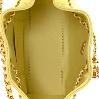 Chanel Caviar Quilted Mini Chanel 25 Handbag Light Yellow 5 of 10